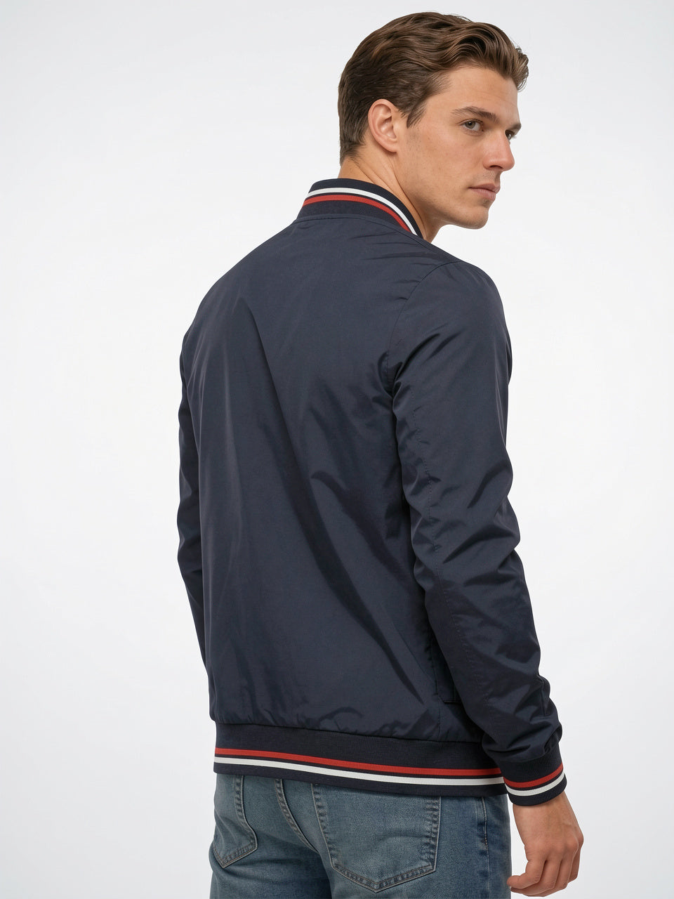 Blouson Bomber Homme Zippé Confortable Col Côtelé - 6