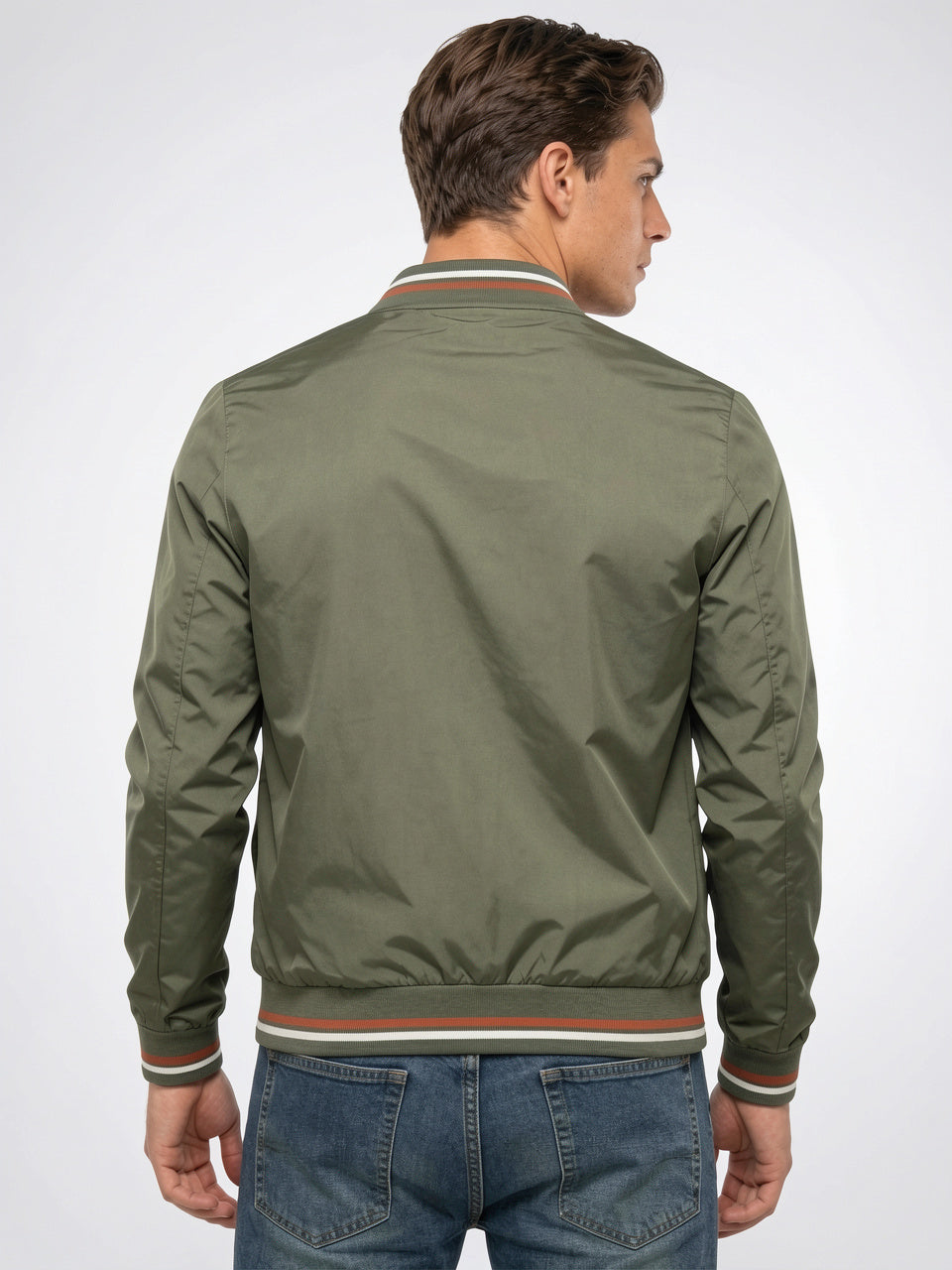 Blouson Bomber Homme Zippé Confortable Col Côtelé - 9