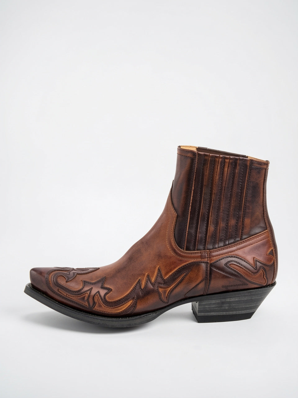 Bottes de Cow-Boy Femmes en Cuir Talon Cheville - Marron EU 35 / US 4 / UK 2.5