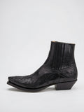Bottes de Cow-Boy Femmes en Cuir Talon Cheville - Noir EU 35 / US 4 / UK 2.5