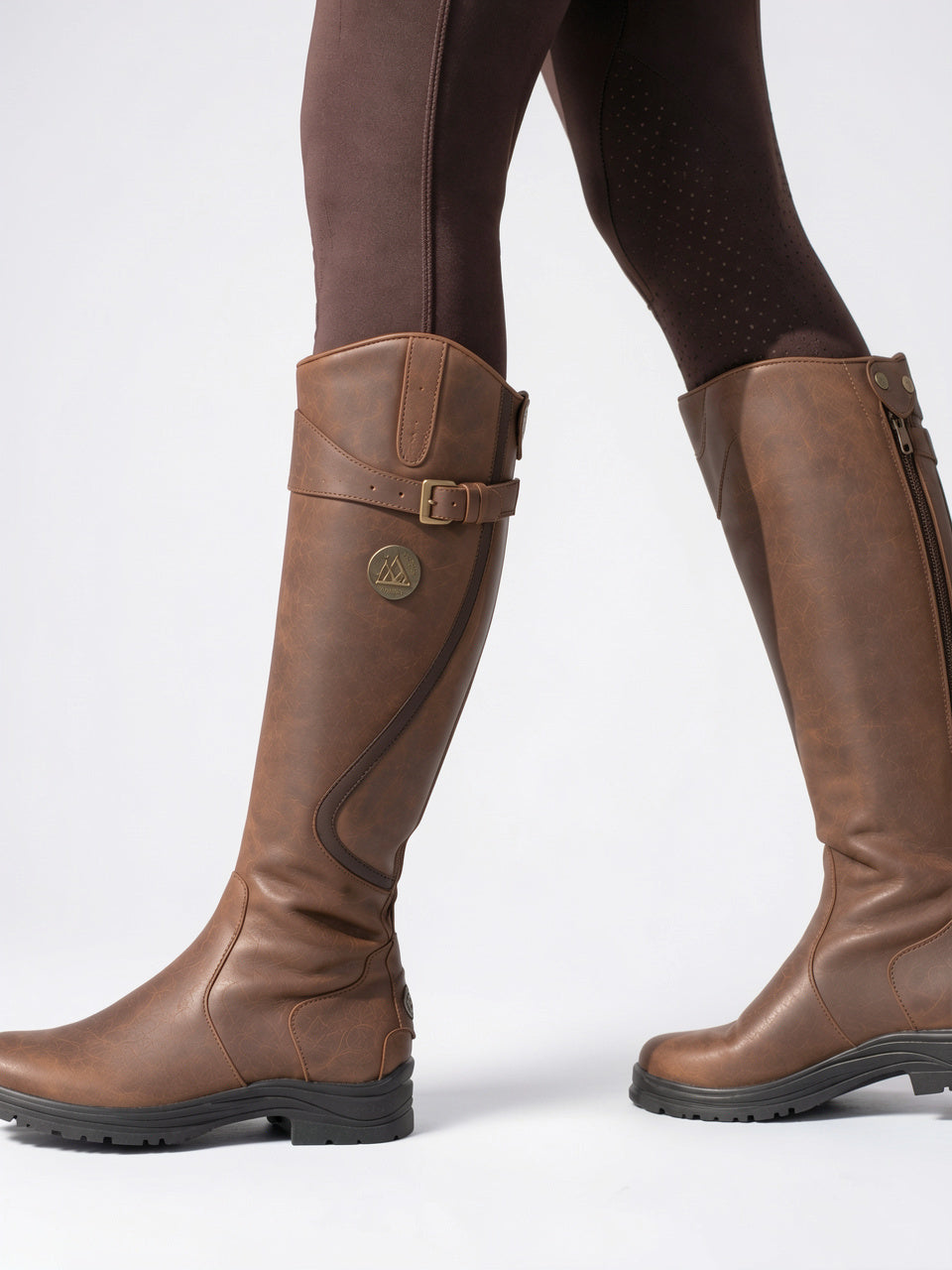 Bottes d'équitation orthopédiques hautes en cuir femme - 2