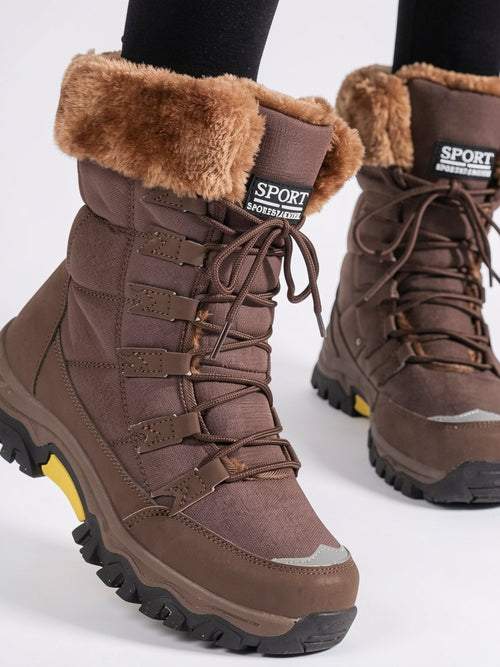 Bottes d'hiver Fourrure Antidérapantes Femmes Imperméables - Marron EU 36 / US 5 / UK 3.5