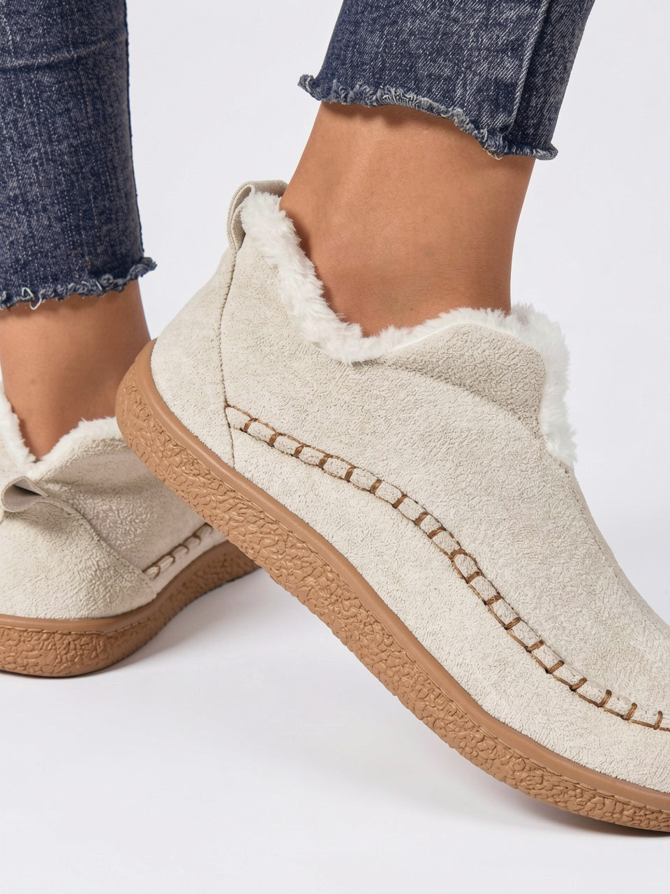 Bottines Cheville Femme Confort Amorti Antidérapant Fourrure Hiver - 2