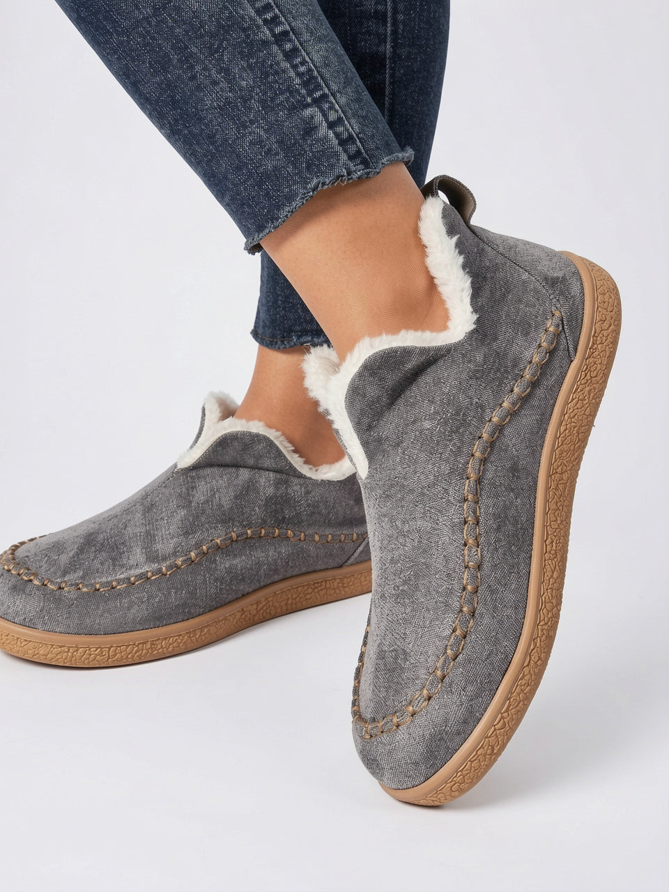 Bottines Cheville Femme Confort Amorti Antidérapant Fourrure Hiver - 5
