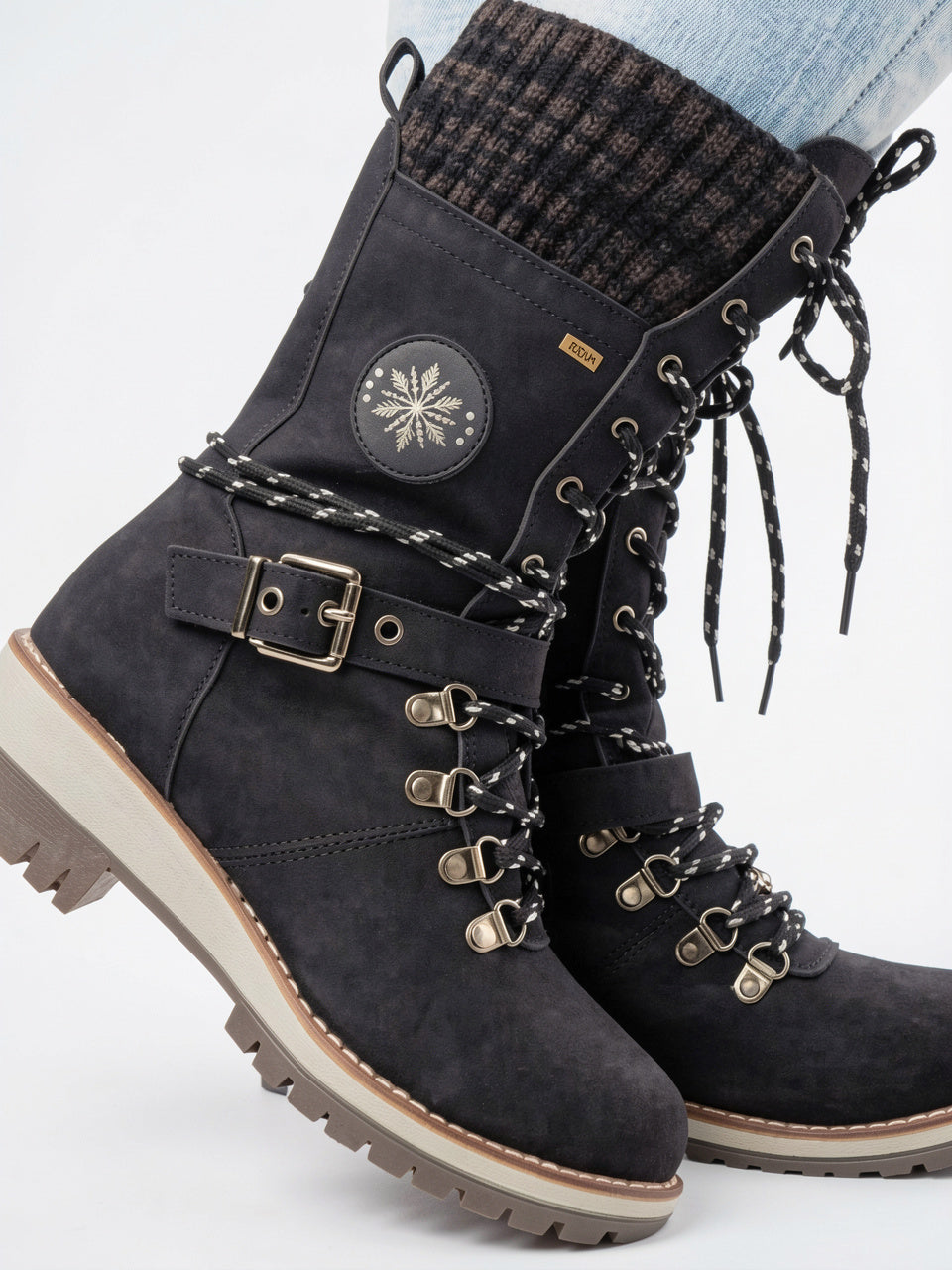 Femme Bottes de Neige Montantes Antidérapantes Doublées - 1