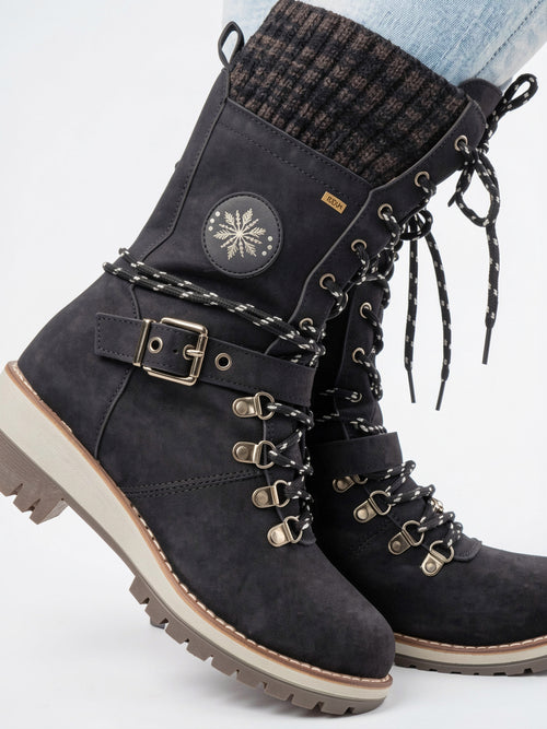 Femme Bottes de Neige Montantes Antidérapantes Doublées - 1