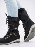 Femme Bottes de Neige Montantes Antidérapantes Doublées - Noir EU 36 / US 5 / UK 3.5
