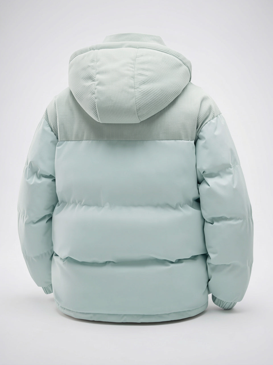 Hiver Doudoune Homme Bicolore Zippée Capuche Côtelé Velours - 10