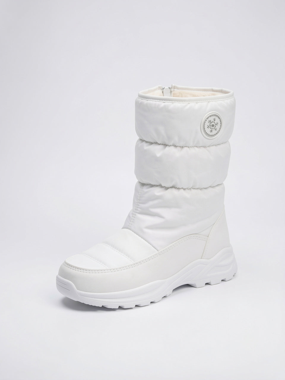 Imperméable Doublée Fourrure Enfilage Montantes Antidérapantes Bottes Hiver - Blanc EU 36 / US 5 / UK 3.5