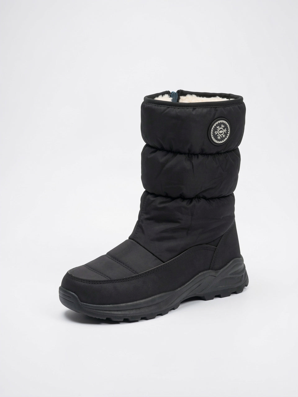 Imperméable Doublée Fourrure Enfilage Montantes Antidérapantes Bottes Hiver - Noir EU 36 / US 5 / UK 3.5