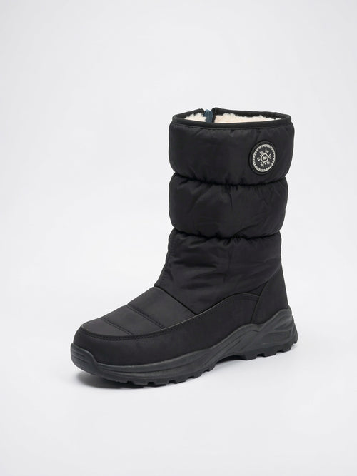 Imperméable Doublée Fourrure Enfilage Montantes Antidérapantes Bottes Hiver - Noir EU 36 / US 5 / UK 3.5
