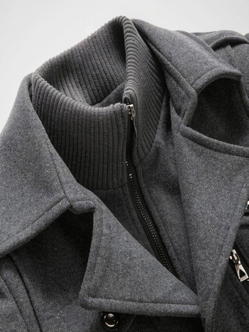 Manteau d'Hiver Deux Pièces Homme Laine Chaud - 8