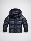 Manteau D'hiver Femme Anti-Vent Duvet Matelassée Capuche Fixe - Bleu Foncé S