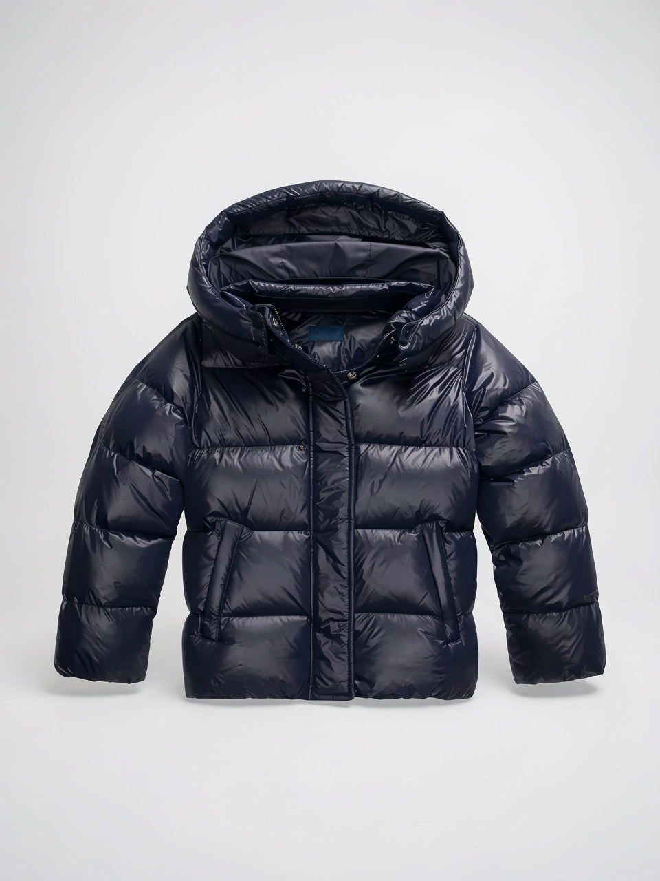 Manteau D'hiver Femme Anti-Vent Duvet Matelassée Capuche Fixe - Bleu Foncé S