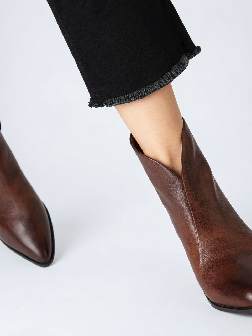 Orthopédiques Bottines Cuir à Talon Femme - 4