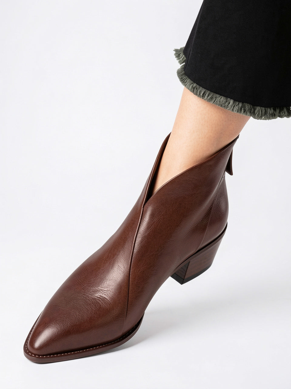 Orthopédiques Bottines Cuir à Talon Femme - 5