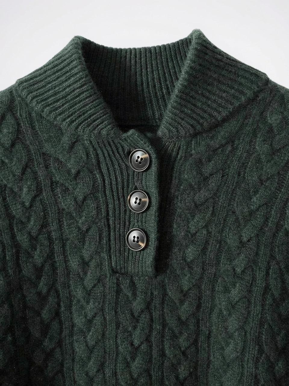 Pull Femme Cachemire Boutonné Col Tricot - 30