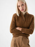 Pull Femme Cachemire Boutonné Col Tricot - Vintage XS