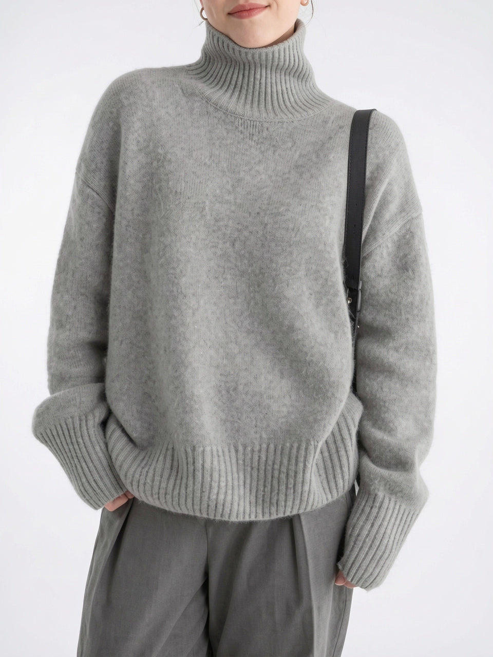 Pull Femme Cachemire Col Roulé Tricot Hiver - 4
