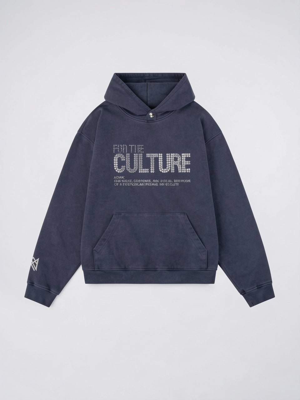 Sweat à Capuche Femme Oversize Design Moderne Imprimé - Bleu S