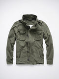 Veste Classique Homme Poches Utility Boutonnée Manches Longues - Vert Armée XS
