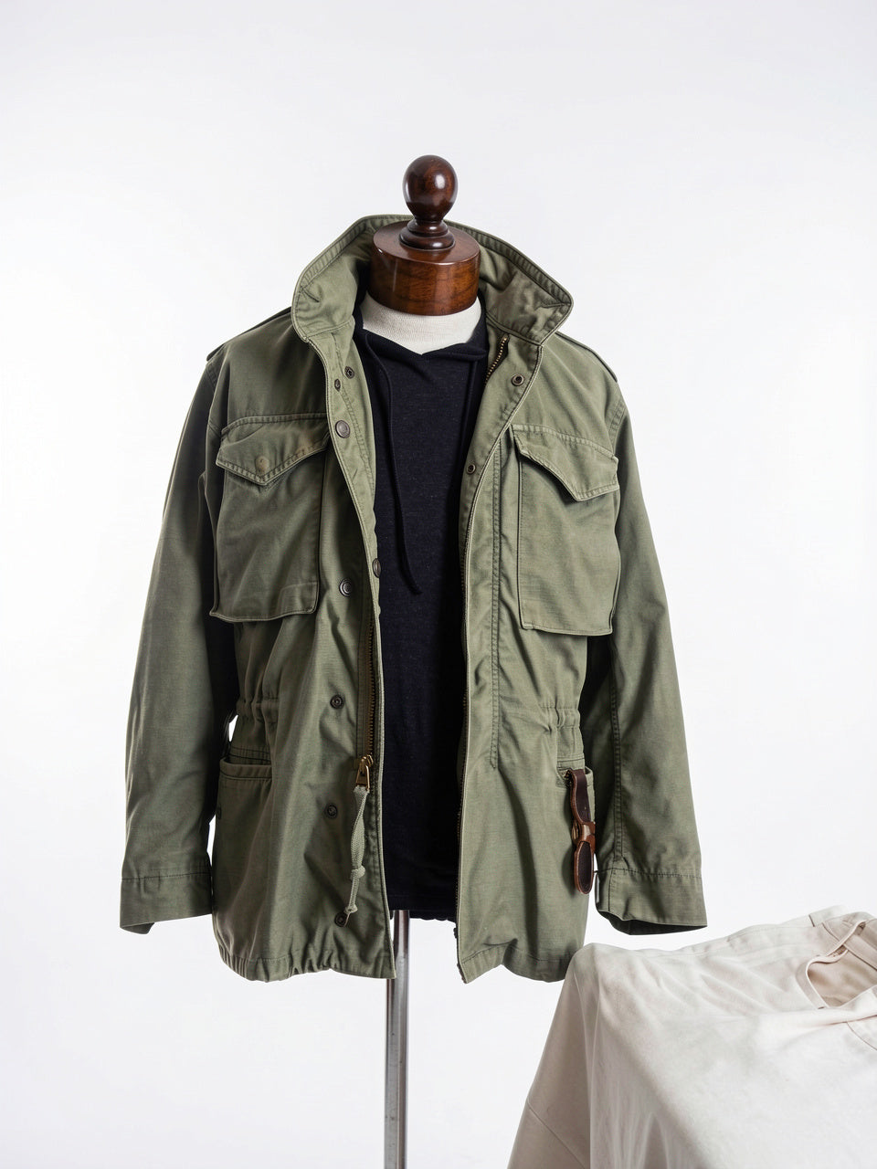 Veste Coton Terrain Homme Taille Serrable Poches Zippée - Vert M