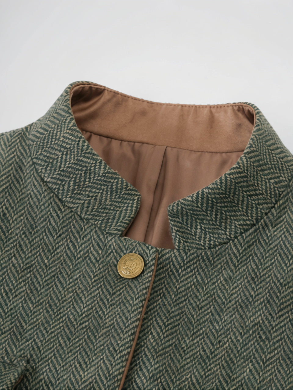 Veste Courte Structurée Contraste Garniture Femme Col - 11