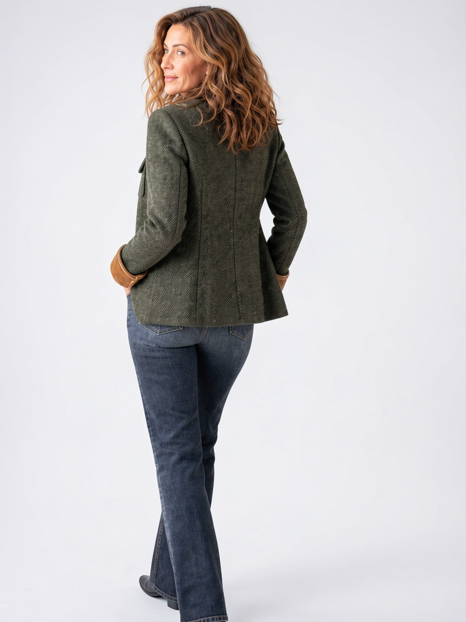 Veste Courte Structurée Contraste Garniture Femme Col - 9