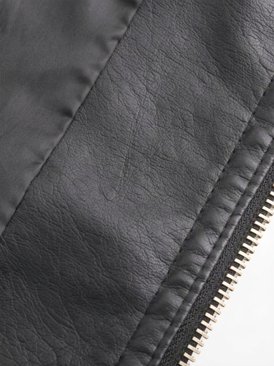 Veste Cuir Femme Moto Col Montant Poches - 13