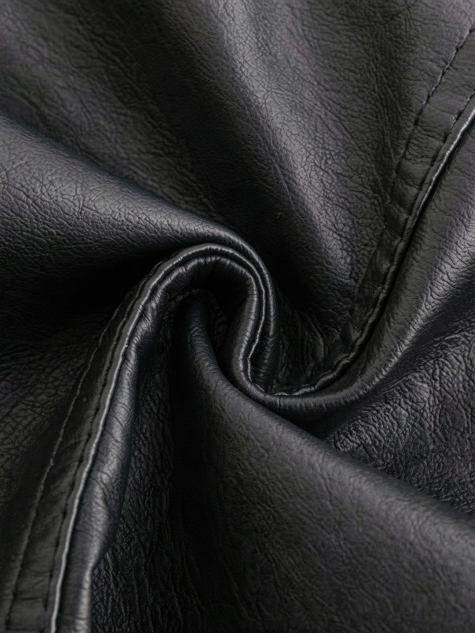 Veste Cuir Femme Moto Col Montant Poches - 21