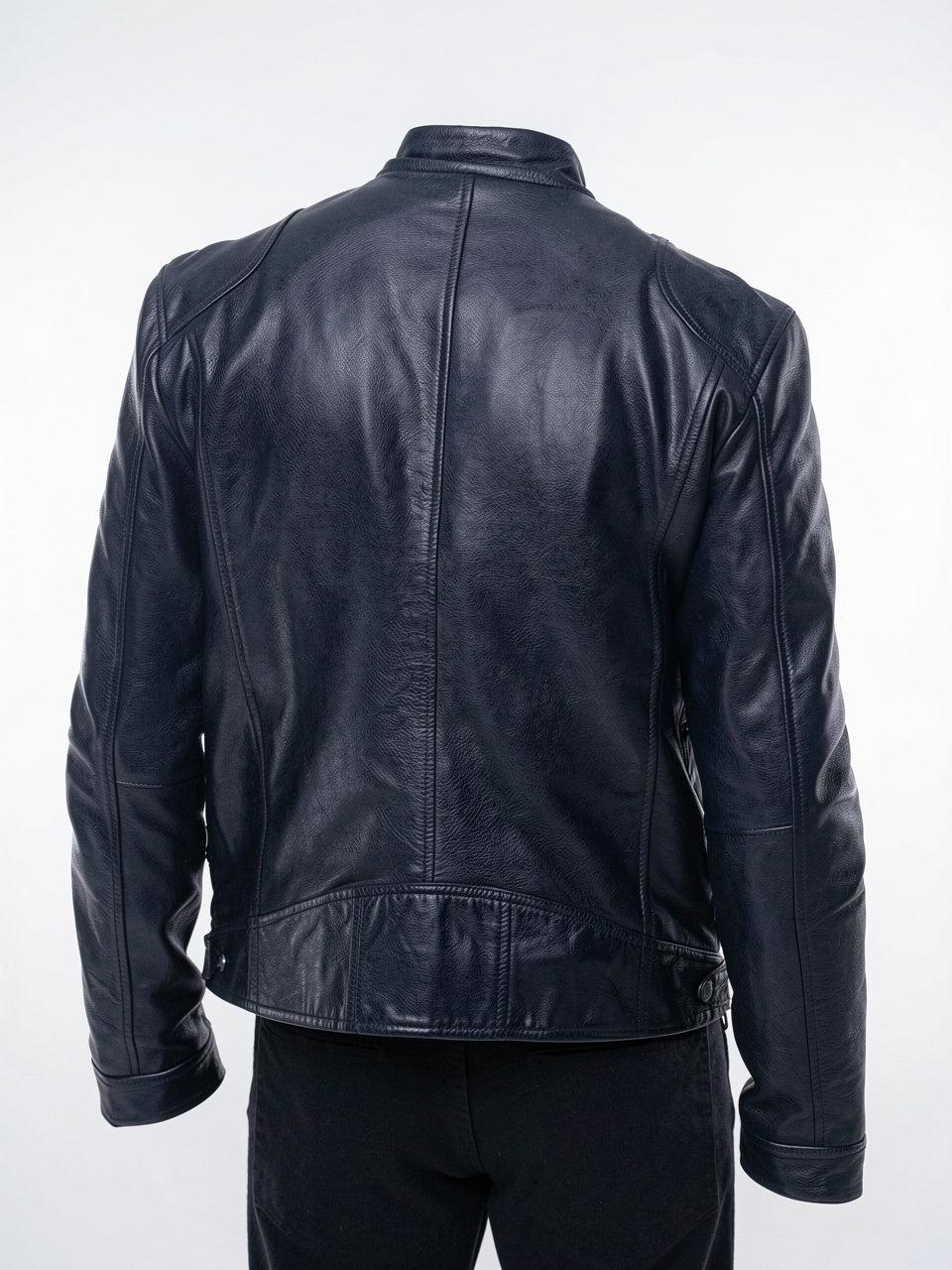 Veste Cuir Moto Zippée Homme Décontractée - 15