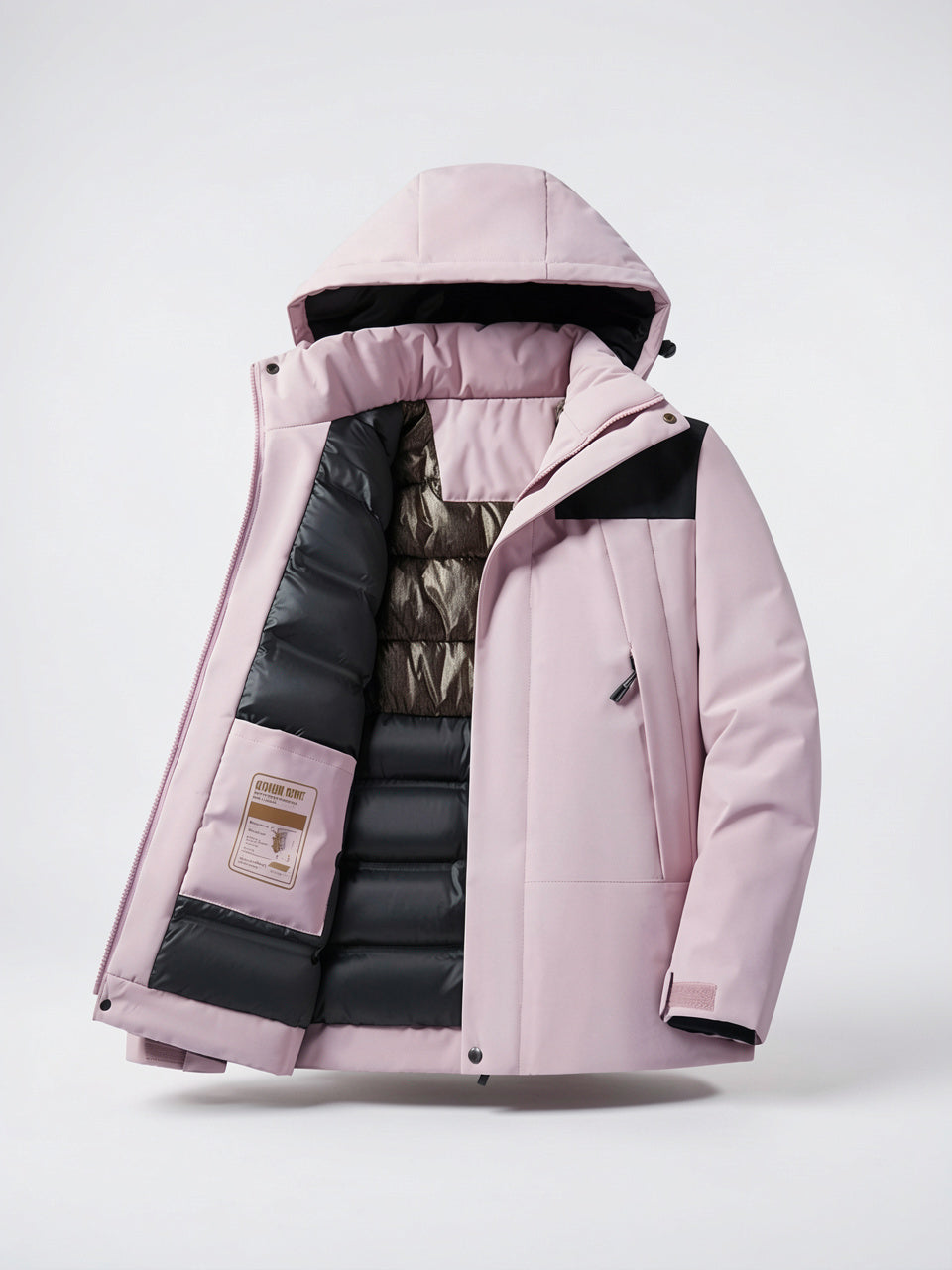 Veste de ski femme imperméable matelassée poches capuche - 14