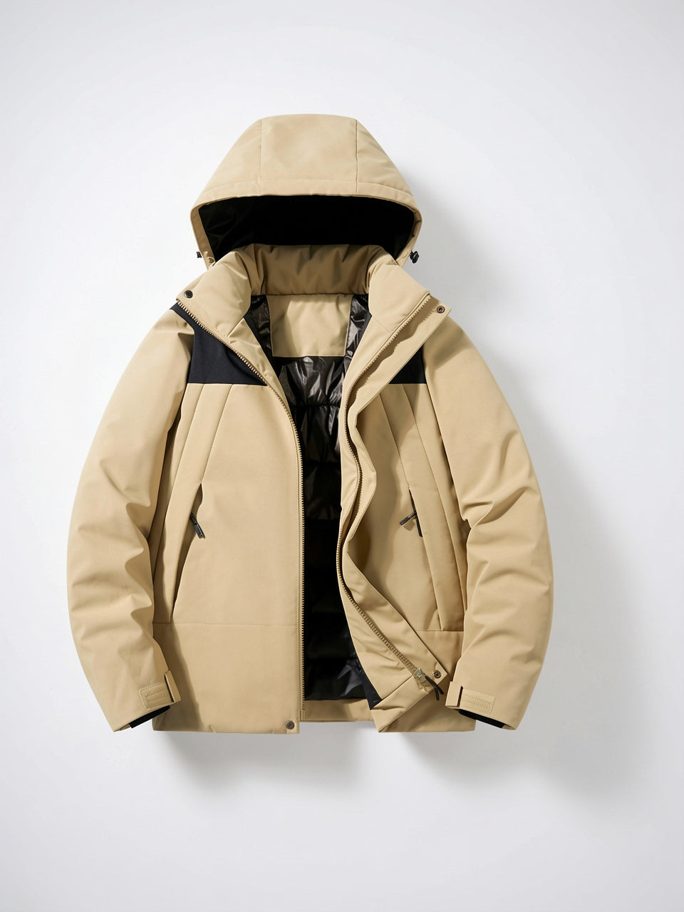 Veste de ski femme imperméable matelassée poches capuche - Kaki S