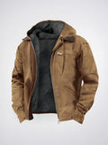 Veste Élégante Extérieure Capuche Doublure Hiver - Marron S