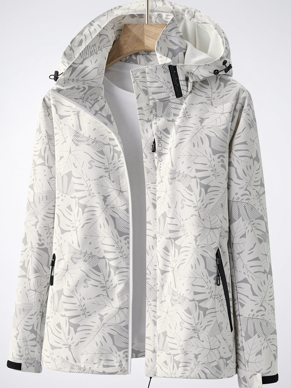 Veste Imperméable Coupe-vent Capuche Lègère Femme Randonnée Pluie - Blanc XS