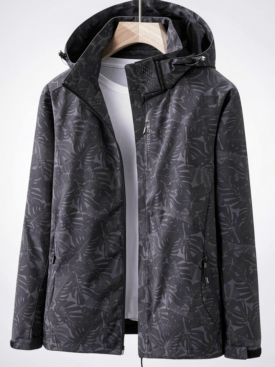 Veste Imperméable Coupe-vent Capuche Lègère Femme Randonnée Pluie - Noir XS